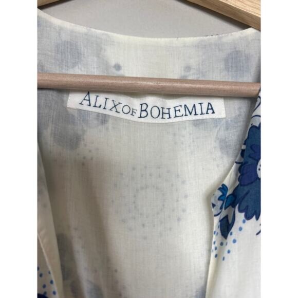 NEW Alix of Bohemia Silvie China Panel Floral Lined Mini Dress Royal Size: Large - Picture 4 of 7